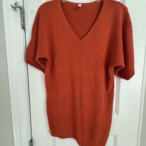 House of Colour Autumn V-Neck Orange Knit Sweater